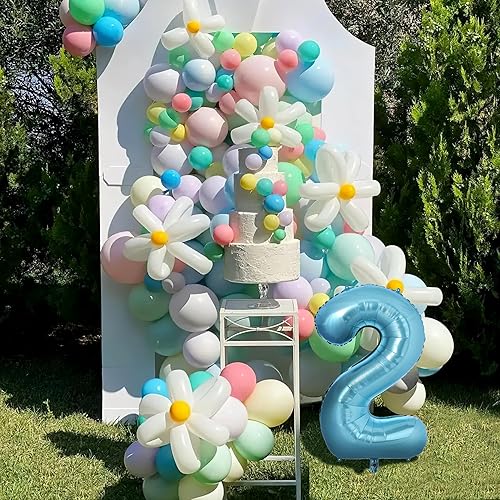 Miniatura 5 de Vonokee Globos gigantes de 40 pulgadas color verde claro con el número 9, globo gigante de Mylar de aluminio digital gigante para decoración de