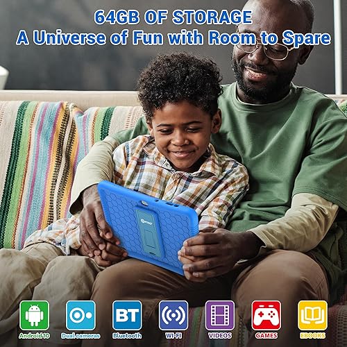 Miniatura 2 de Contixo Tableta infantil K102-HD de 10 pulgadas, para niños de 3 a 7 años, control parental, Android 10, 64GB, WiFi, tableta de aprendizaje para