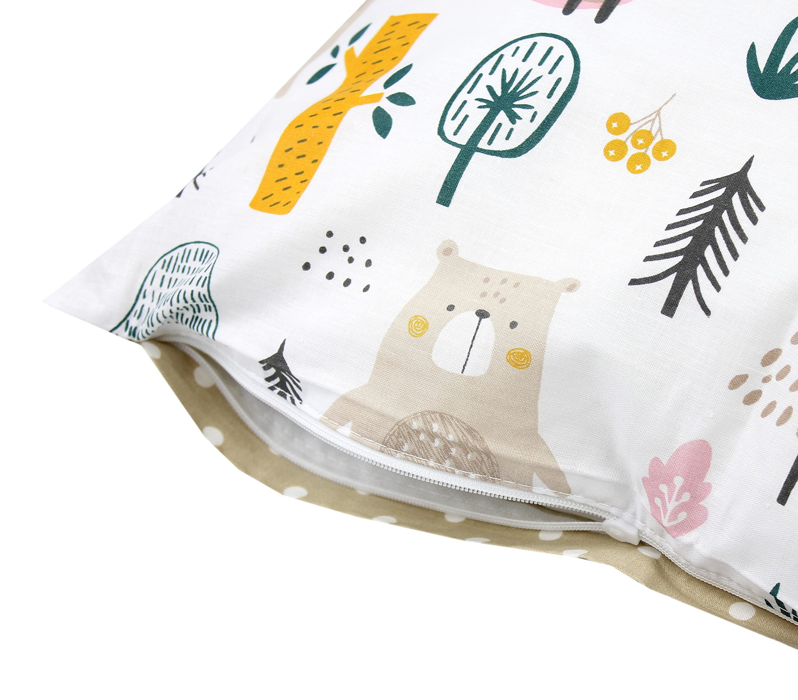 TupTam Children's Decorative Pillow Case Double Sided Design, Forest Animals, 40 x 60 cm, 40 x 60 cm (Pack of 1) - Image 4