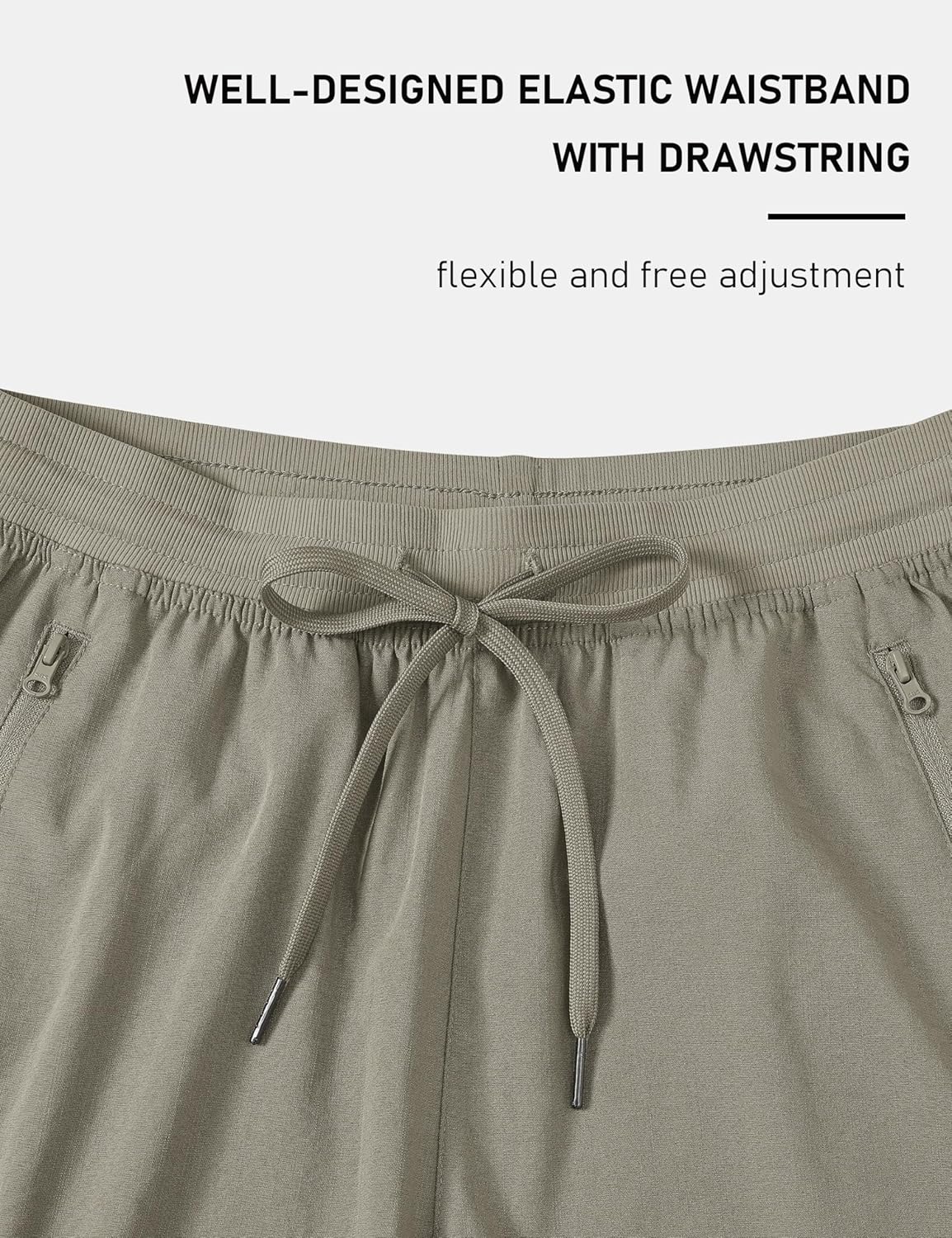 MoFiz Women's 10" Hiking Cargo Shorts Lightweight Quick Dry Outdoor Running Athletic Short Summer Travel Loose 6 Pockets - Image 5