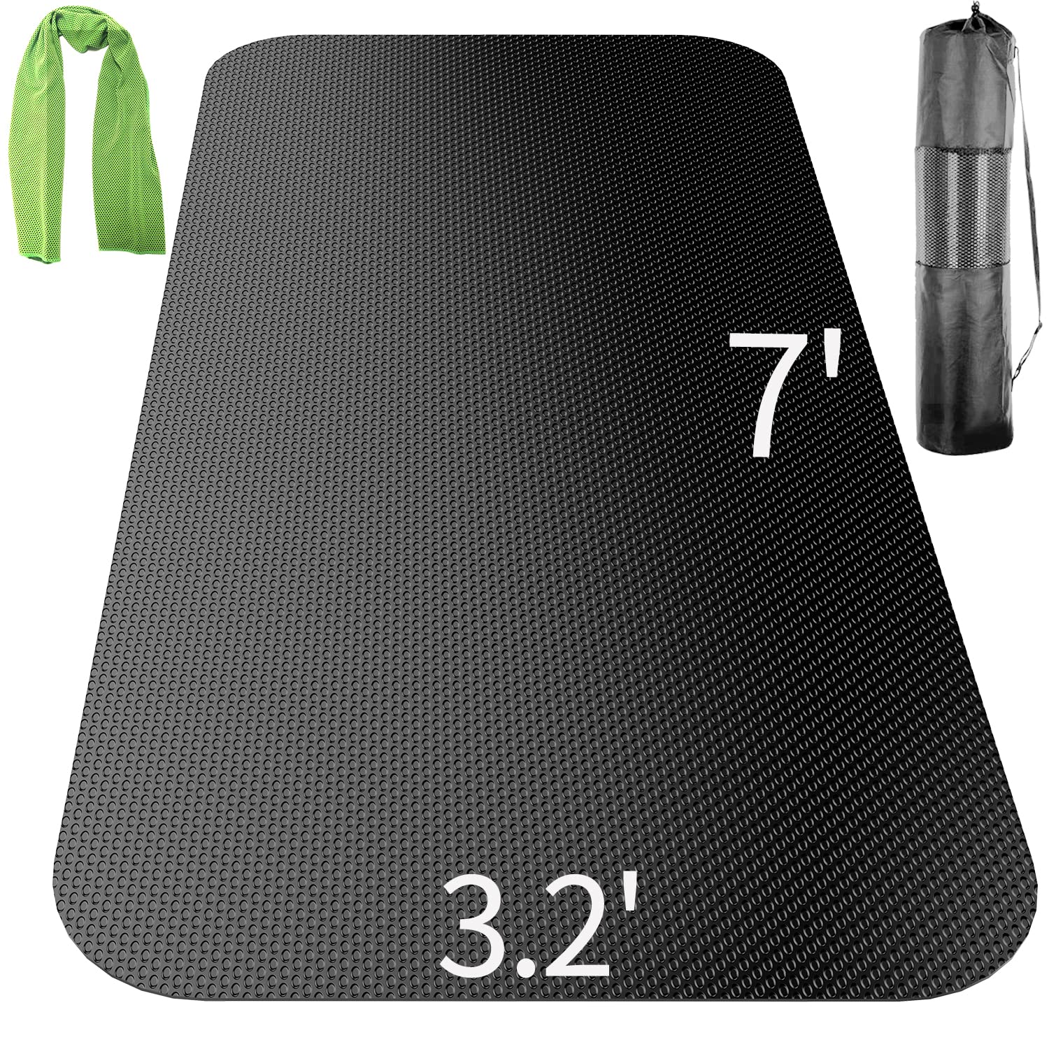 Large Exercise Mat 7'x3.2' ,Exercise Equipment Mat,Treadmill Mat, Exercise Bike Mat, Workout Mats fo