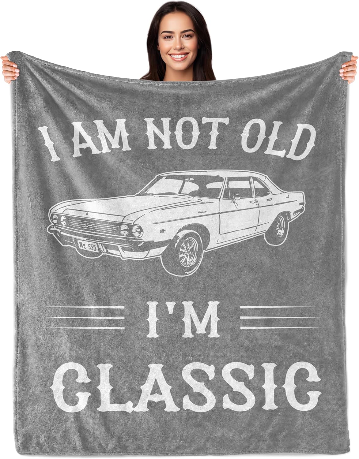 Gifts for Men, Funny Birthday Gifts for Him, Best Older Men Gift Ideas, Unique Gag Present for Elderly People Father Grandpa Dad Husband Uncle, Retirement Present for Man 60"X50" Blankets
