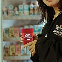 Vista 7 de Vasos de plástico desechables personalizados de 12 onzas. Juego de 100 unidades, paquete personalizado a granel, perfecto para verano, eventos