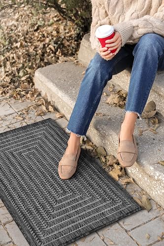 Adiva Rugs Outdoor Indoor Area Rug (Pebble Weiss, 2' x 3')