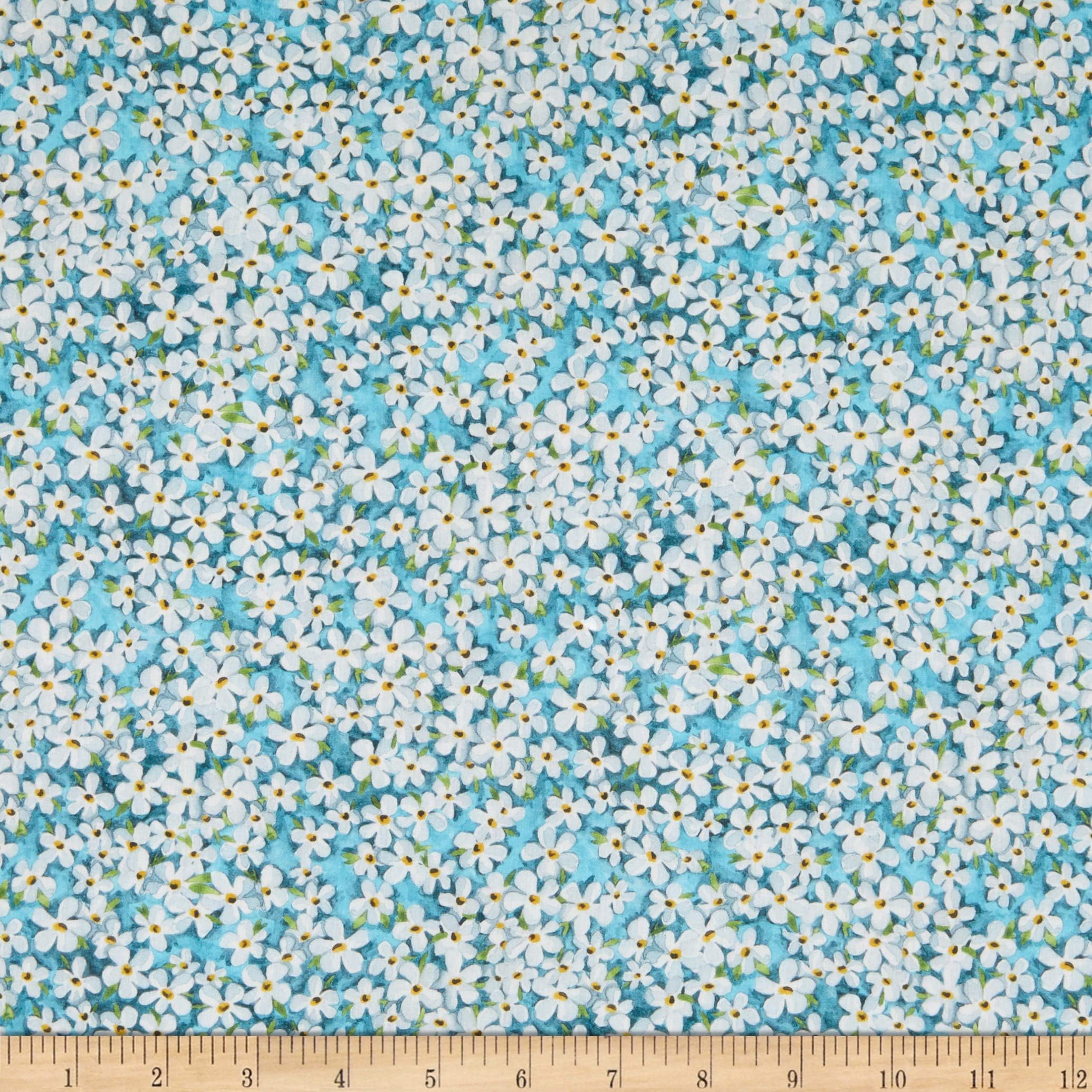 Liberty Fabrics Tana Lawn Petal Wish Light Blue Fabric by the Yard