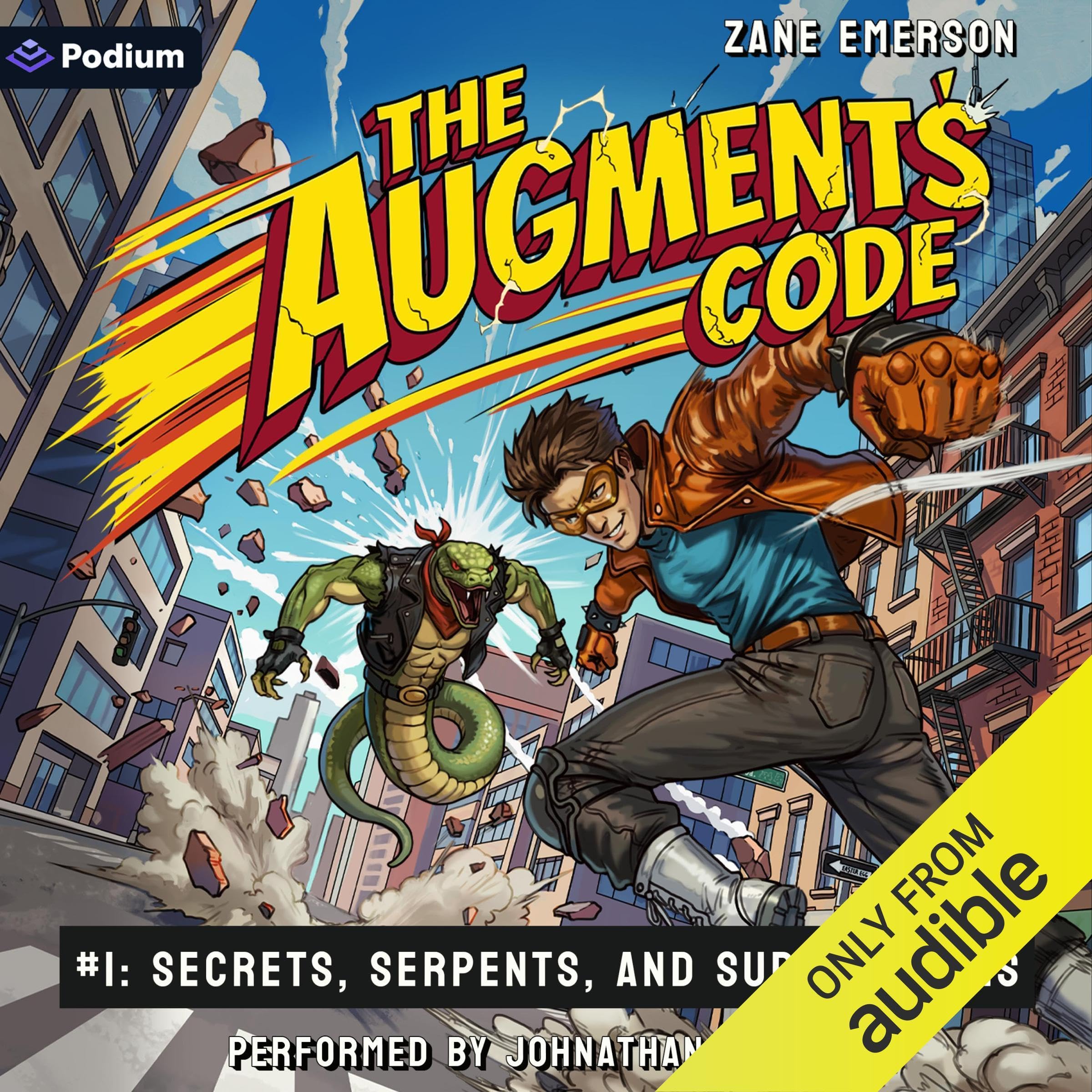 Cover art for Secrets, Serpents, and Superpowers: A Superhero LitRPG