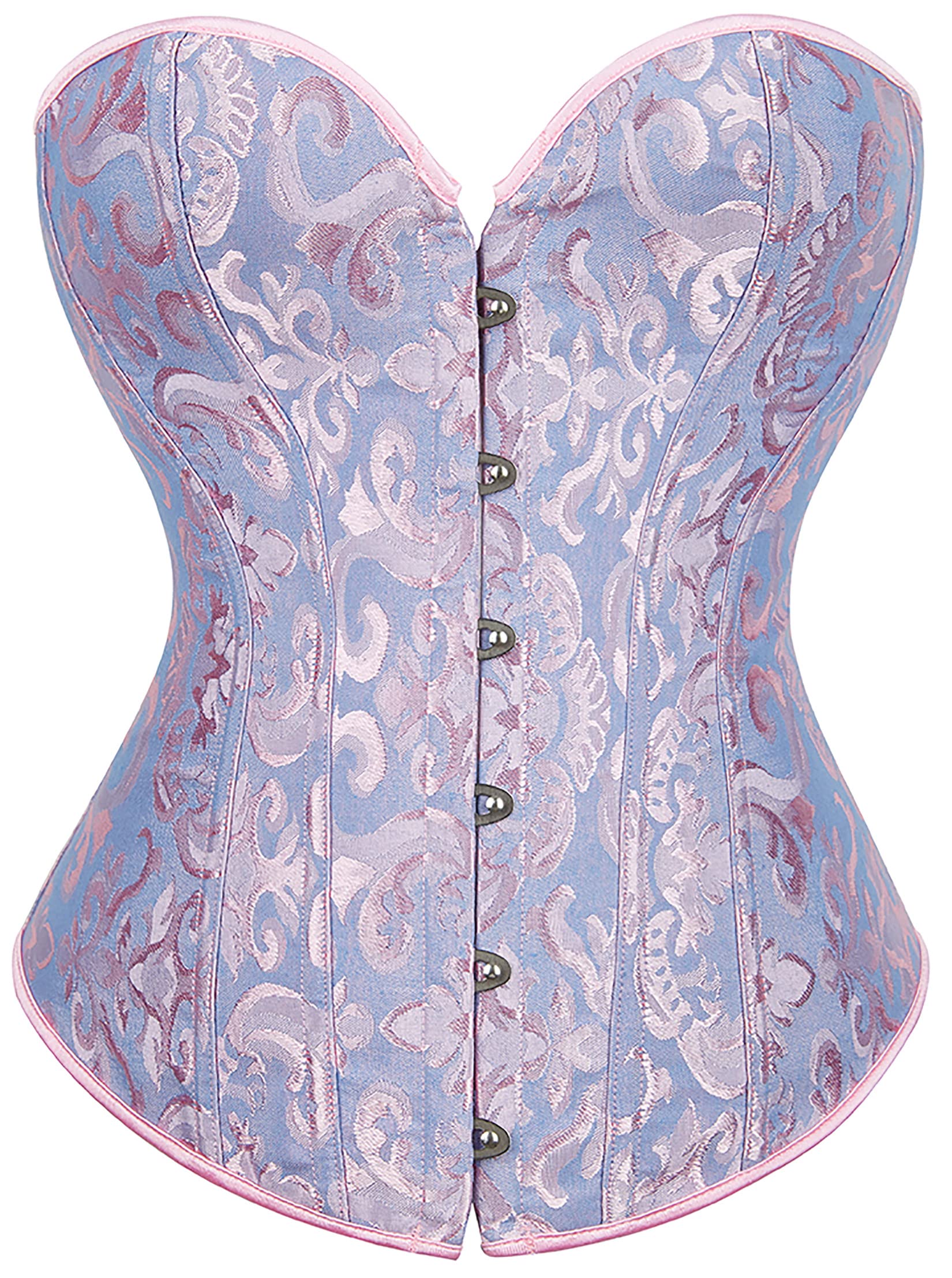 Alivila.Y Fashion Womens Vintage Floral Denim Overbust Corset Bustier Top