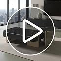 Image of The Attic Obsidian Luxe Modern Black Marble & Gold Coffee Table Set - Dual-Tier Designer Center Table with Storage for Living Room Elegance
