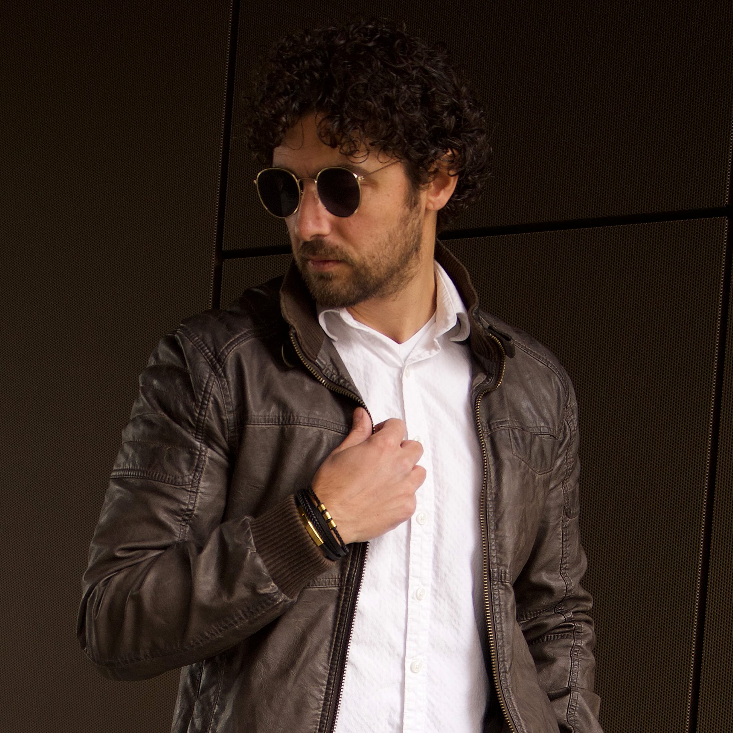 SERASAR Bracciale Premium da Donna | 925 Sterline d'Argento | Placcatura in Vero Oro 18 Carati | Lunghezza Regolabile | Quattro Colori | Portagioie Incluso