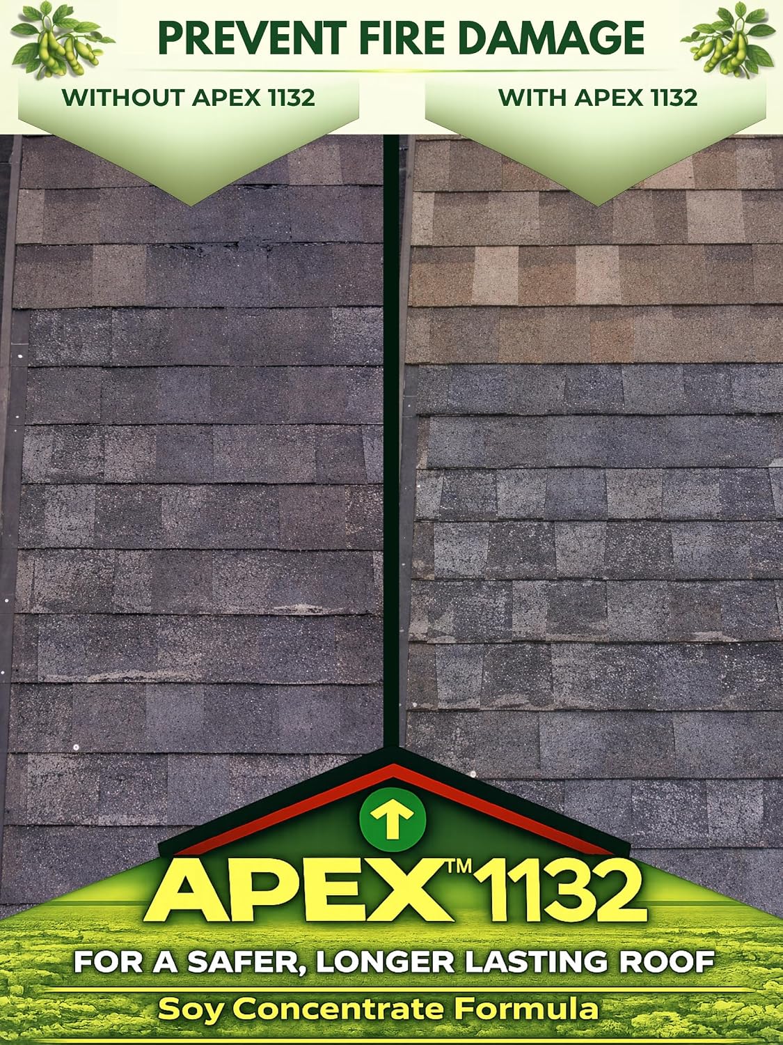 Roof Rejuvenation Treatment for Asphalt Shingles (1200 Square Foot Coverage), 1 Gallon Concentrate, Restores Flexibility, Improves Granule Adhesion, Fast-Drying Water-Based Formula