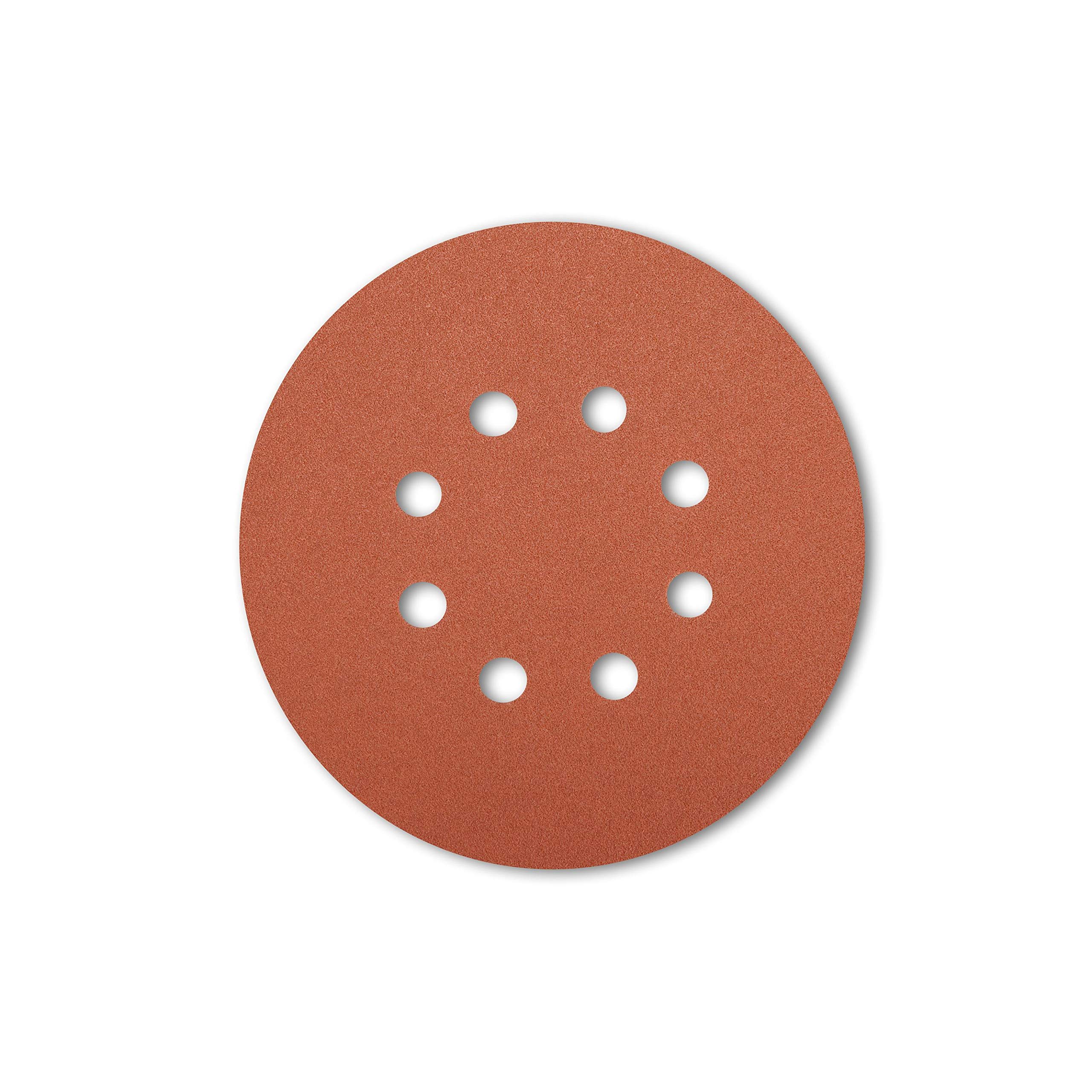 Starcke Discos abrasivos 542B7K, diámetro de 125 mm, 8 agujeros, 100 unidades, grano/grano: 150 (100 unidades)