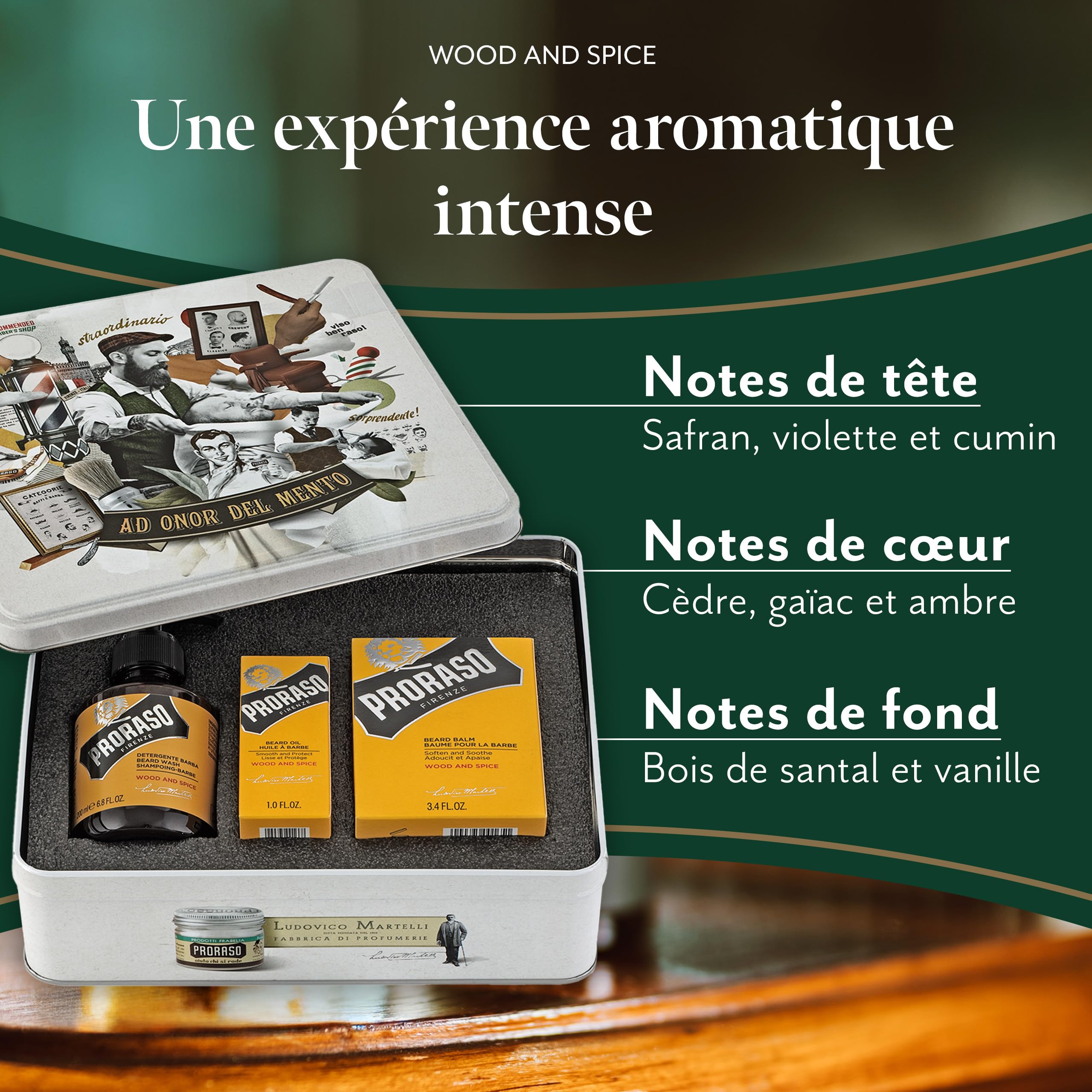 Proraso Wood & Spice Kit d’entretien pour la Barbe - 330 ml