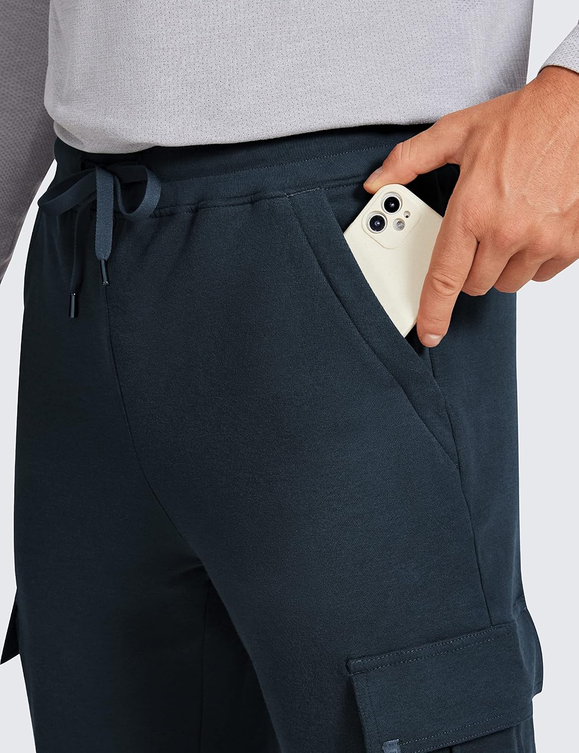 CRZ YOGA Men's Cargo Joggers Pants - 29" Cotton Lightweight Casual Lounge Athletic Workout Sweatpants with Pockets - Image 4