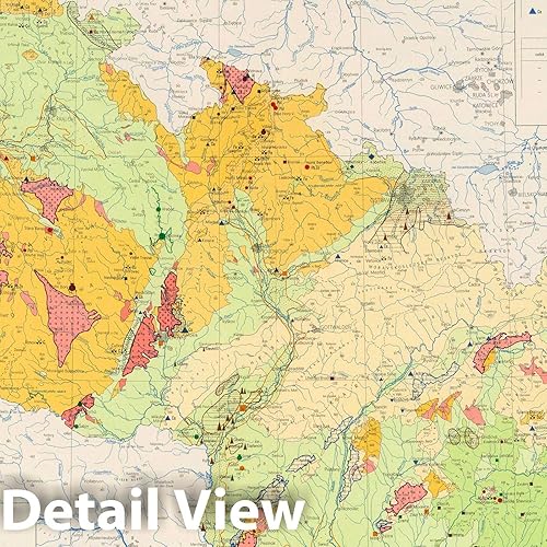 Miniatura 2 de Historic Map  National Atlas - 1966 Mineral Deposits. - Vintage Wall Art - 43in x 24in