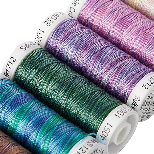Miniatura 6 de Sulky Sampler 712-13 unidades de algodón (12 wt, surtido de colores brillantes)