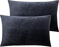Vista 46 de NTBAY 1 paquete de funda de almohada corporal de terciopelo con cremallera, súper suave y acogedora, de franela mullida de lujo de 20 x 54 pulgadas