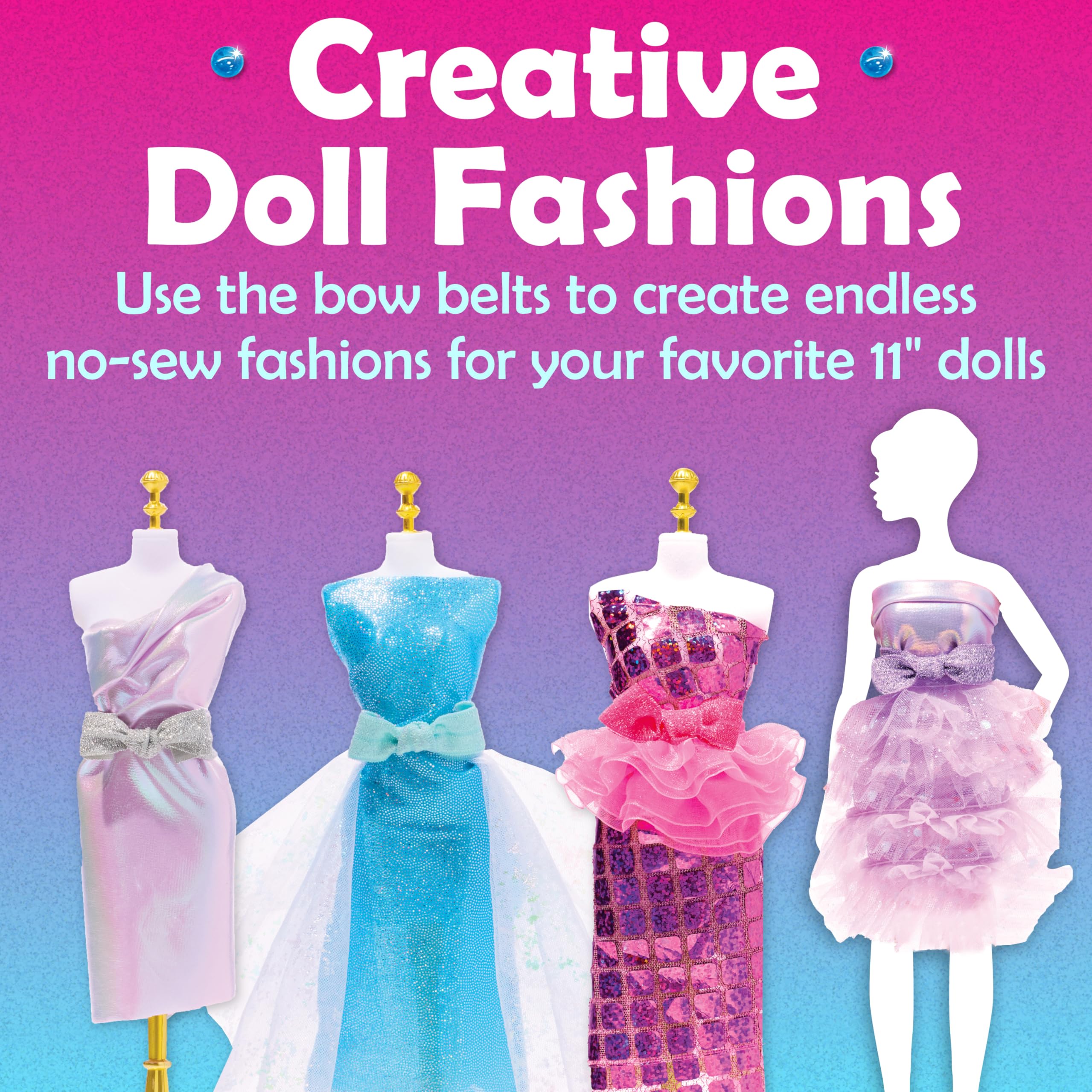 Creativity For Kids Design By You Fashion Studio – DIY Mode-Designer Set Für Mädchen 9–12 Jahre, Mit Kleiderpuppe, Nähwerkzeugen, Skizzenbuch, Stoffen & Verzierungen, Kreatives Geschenk