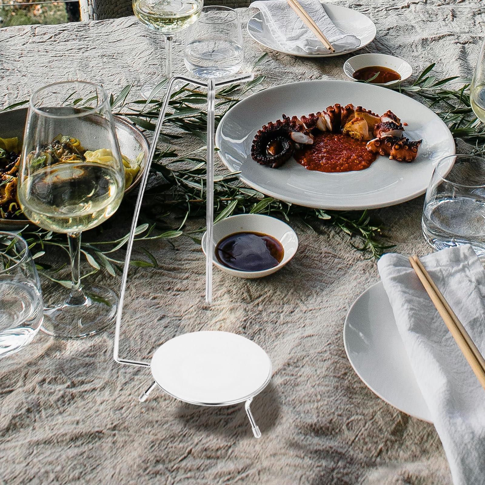 Set di spiedini per barbecue in acciaio inox, con vassoio antigoccia, per cucinare all'aperto e grigliare carne, perfetti per gli amanti del barbecue e per l'intrattenimento