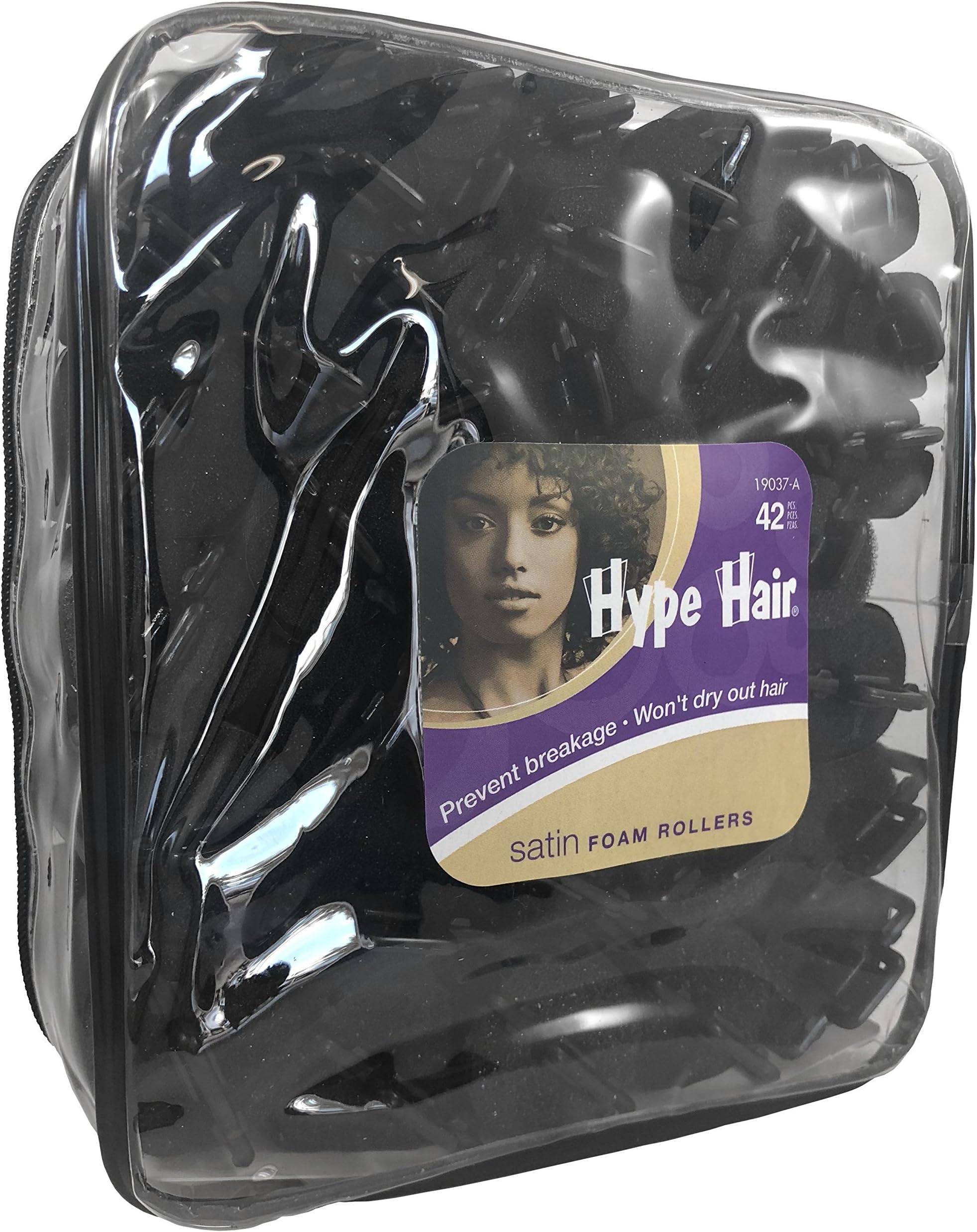 Hype Hair Satin Foam Rollers, 42 Pcs.