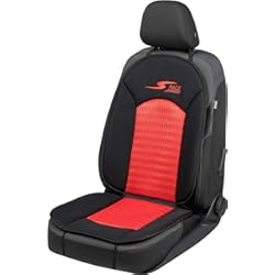 Cubre Asiento Trasero Walser CarComfort Cubierta del Asiento del Coche S-Race, Premio Muy Bueno* Cubierta del Asiento Universal y la Almohadilla projectora Rosso/Negro