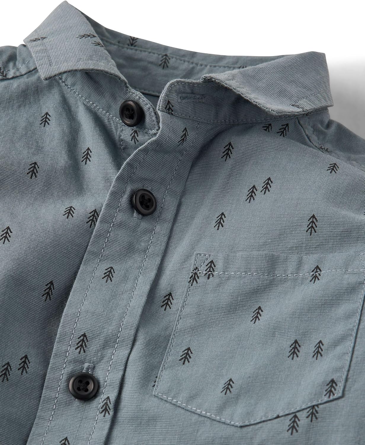 The Children's Place Boys and Toddler Long Sleeve Cotton Poplin Button Down Shirt - Image 2