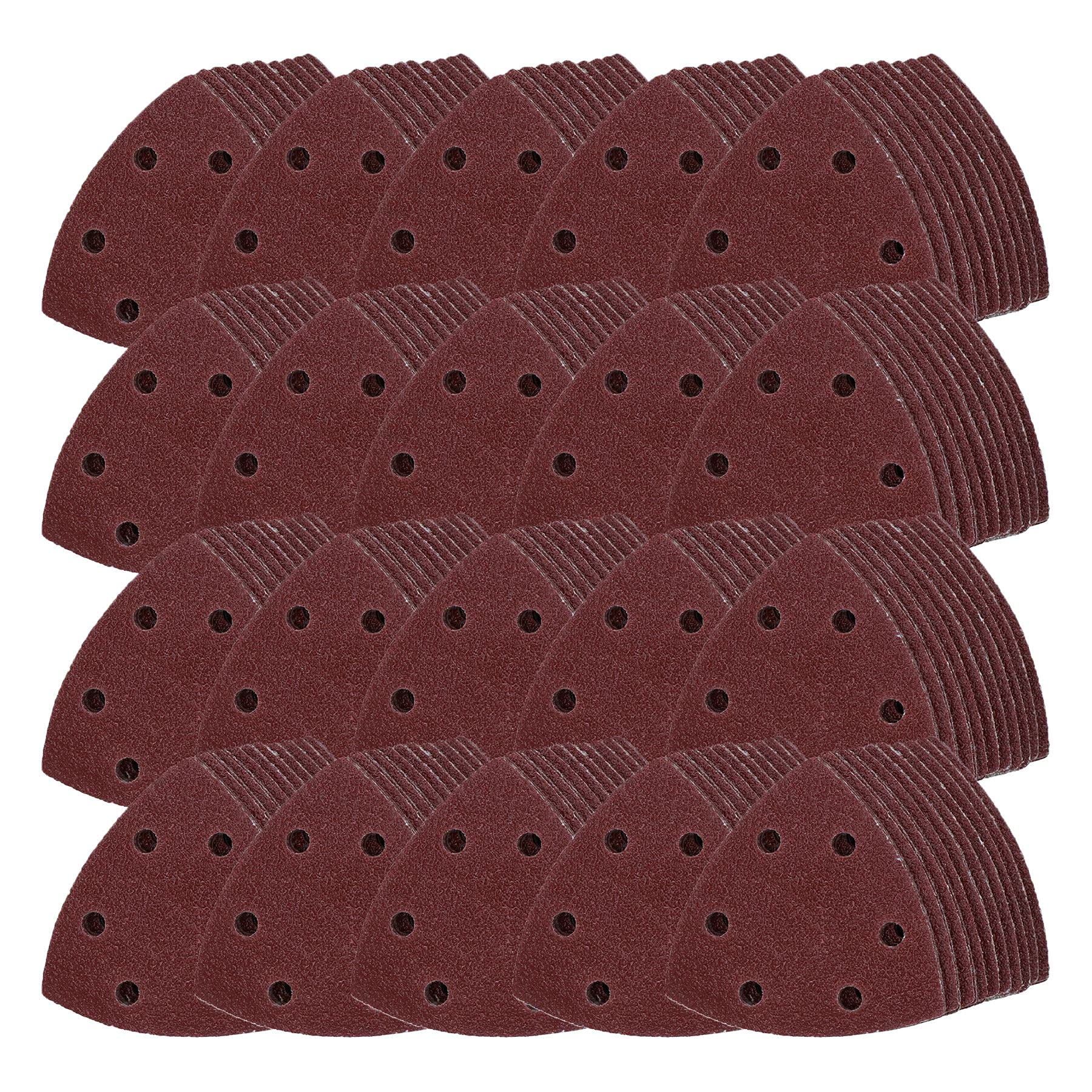90mm Triangular Sanding Abrasive Discs Pads Hook Loop Backing Mixed Grit 1000pk