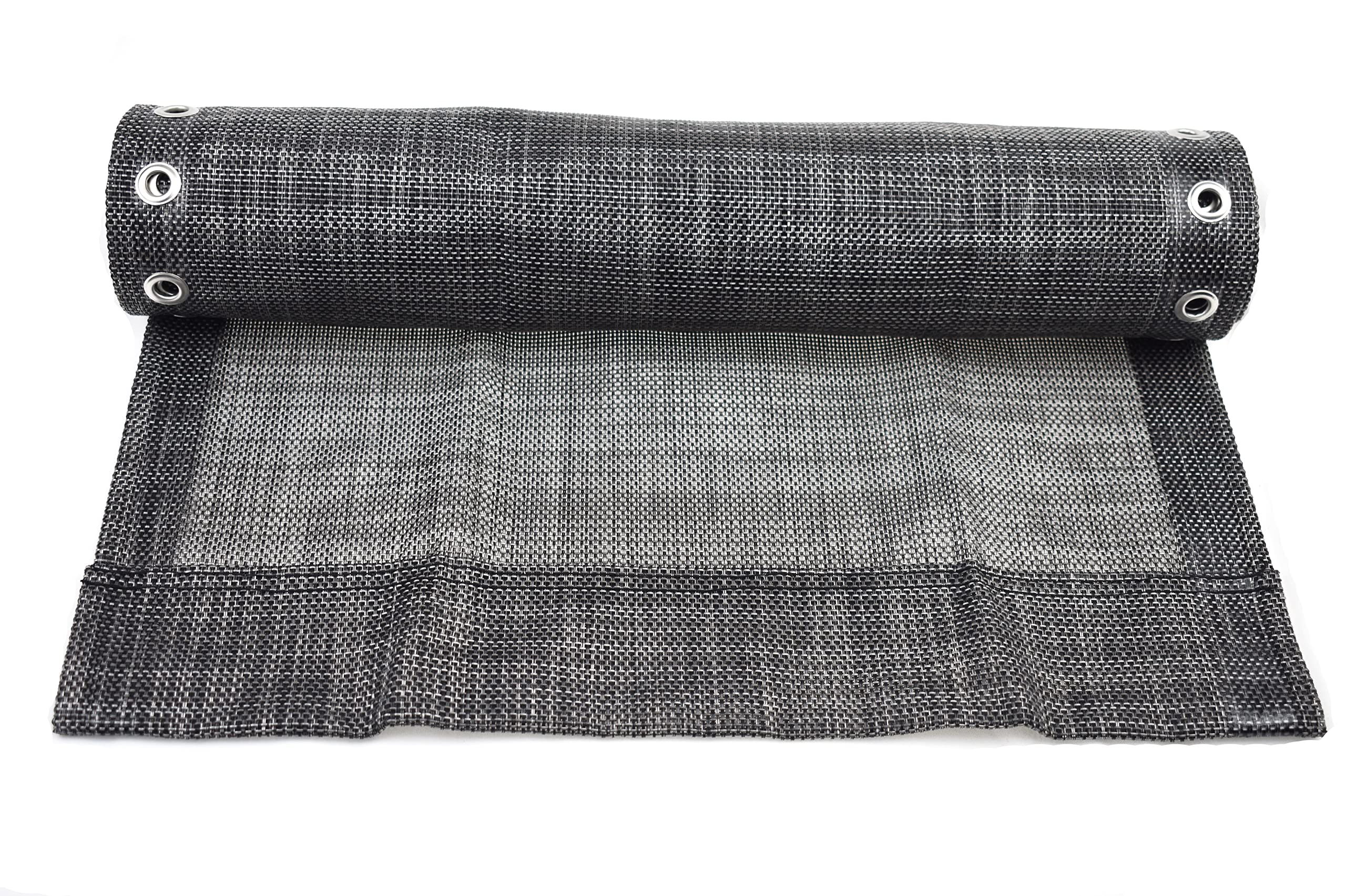 Azatemgo Toile de Rechange pour Transat avec 4 Cordes Élastiques - Kit de Remplacement en Nylon Résistant (Gris, 160 x 43 cm)