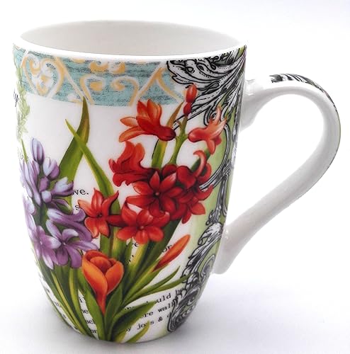 Miniatura 5 de 6903 Uniware - Juego de 4 tazas de porcelana Newbone de 11 onzas