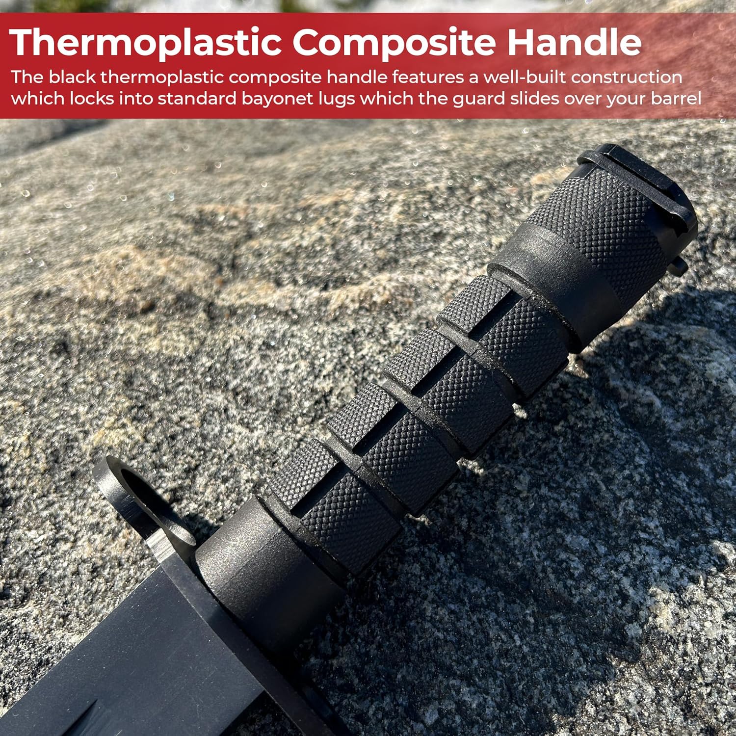 MedievalDepot American Special Ops Military Bayonet Knife – Tactical 440 Stainless Steel Tanto Survival Blade with Sheath & Wire Cutter