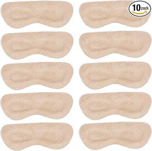 Mintfoot Leather Heel Grips - 10 Pieces - Shoe Liners for Women & Men - Heel Snugs to Stop Blisters & Cuts