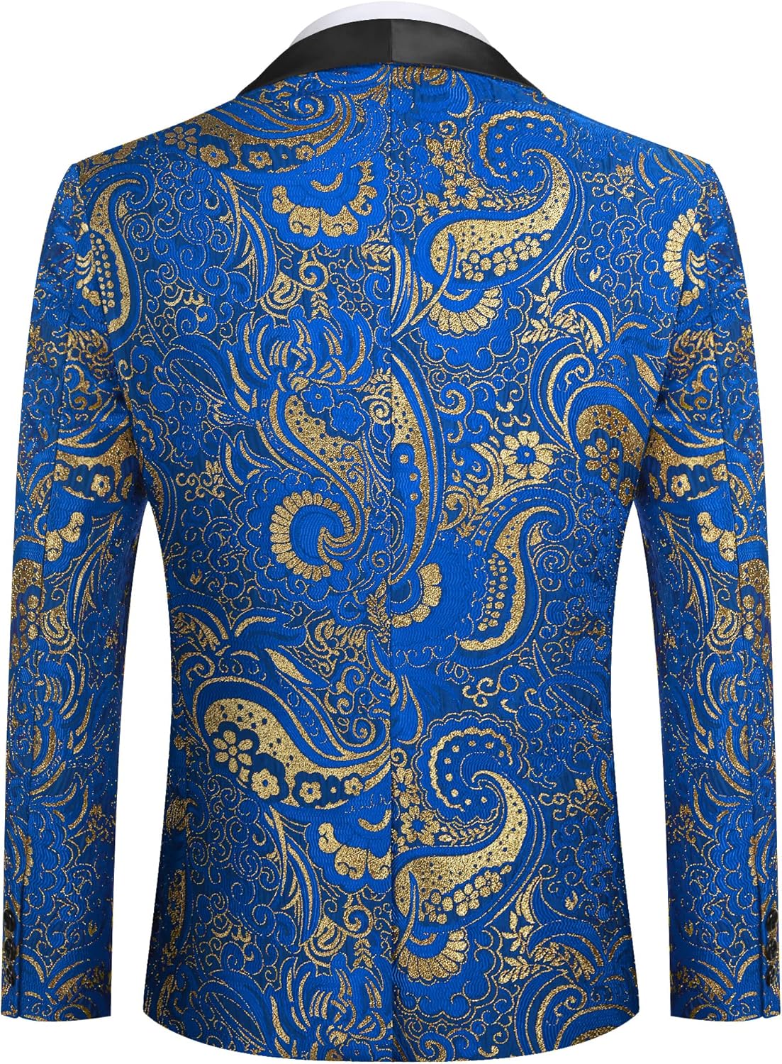 COOFANDY Men's Floral Tuxedo Jacket Luxury Embroidered Wedding Blazer Dress Suit for Party Dinner - Image 2
