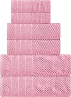 Vista 58 de Juego de toallas de baño - 100% algodón - 2 toallas de baño, 2 toallas de mano y 2 toallitas - Grandes, gruesas, esponjosas, absorbentes, secado