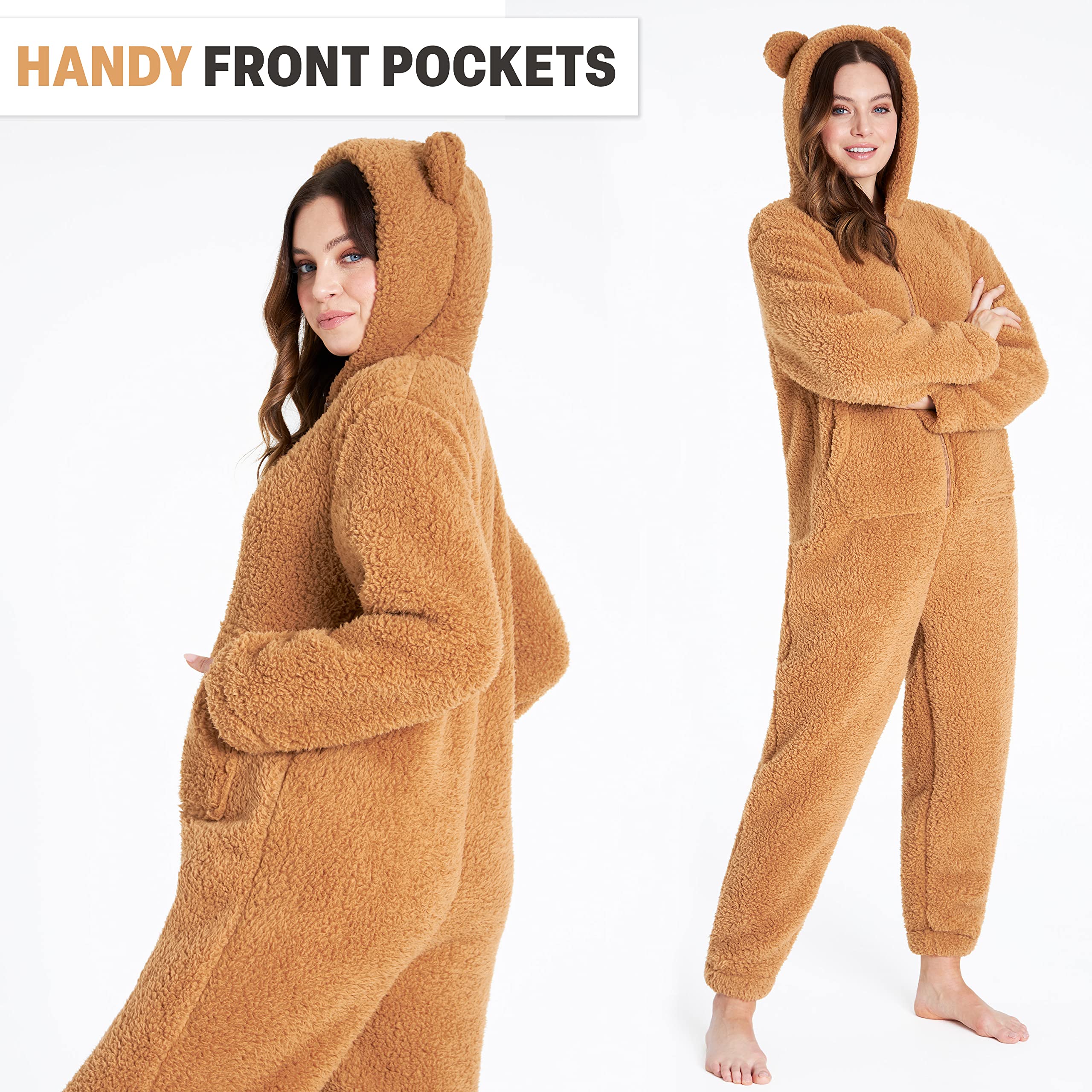 CityComfort Pijama Entero Mujer de Polar Peluche S-XL