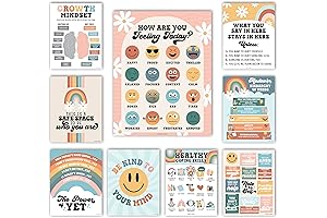 Hadley Designs 9 Retro Mental Health Posters: The Perfect Décor for Your School Counseling Office