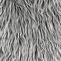 Vista 15 de Tiras precortadas de tela de piel sintética de felpa lanuda para gnomos, barba, cosplay, decoración enana (verde, 4 x 60 pulgadas)