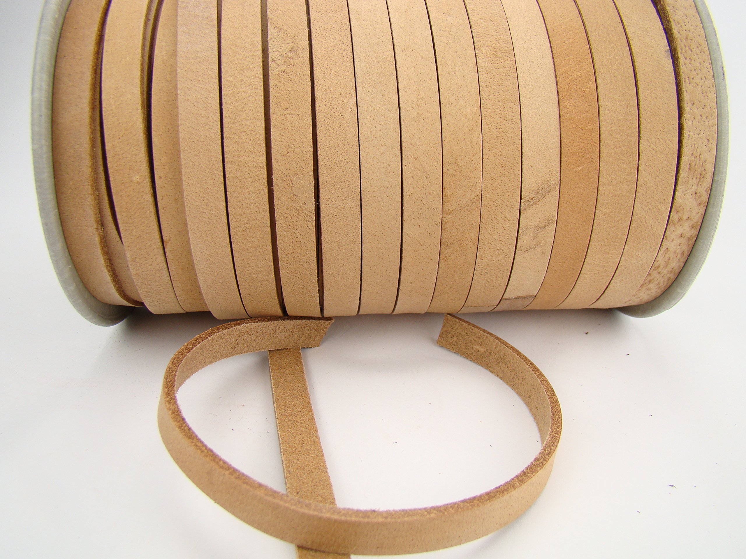 Cinturino In Pelle Piatto Marrone Antico - 10x2,5 Mm - Foto 9