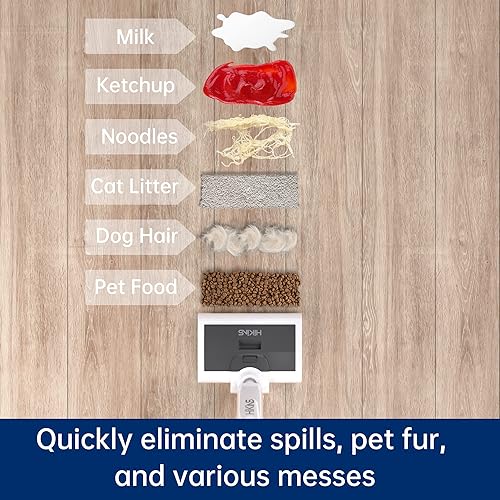 Miniatura 2 de HiKiNS Combo de aspiradora inalámbrica en seco y húmedo, con un solo paso para lavar y trapear suelos duros y multisuperficie, ligero y de mano, 60