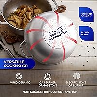 Vista 6 de Universal (Tamaño Pequeño) Caldero 7 Tazas - 2.4 QT / 2.3 L, Olla de Aluminio Inoxidable, Distribución de Calor Uniforme y Cocina Rápida, Olla