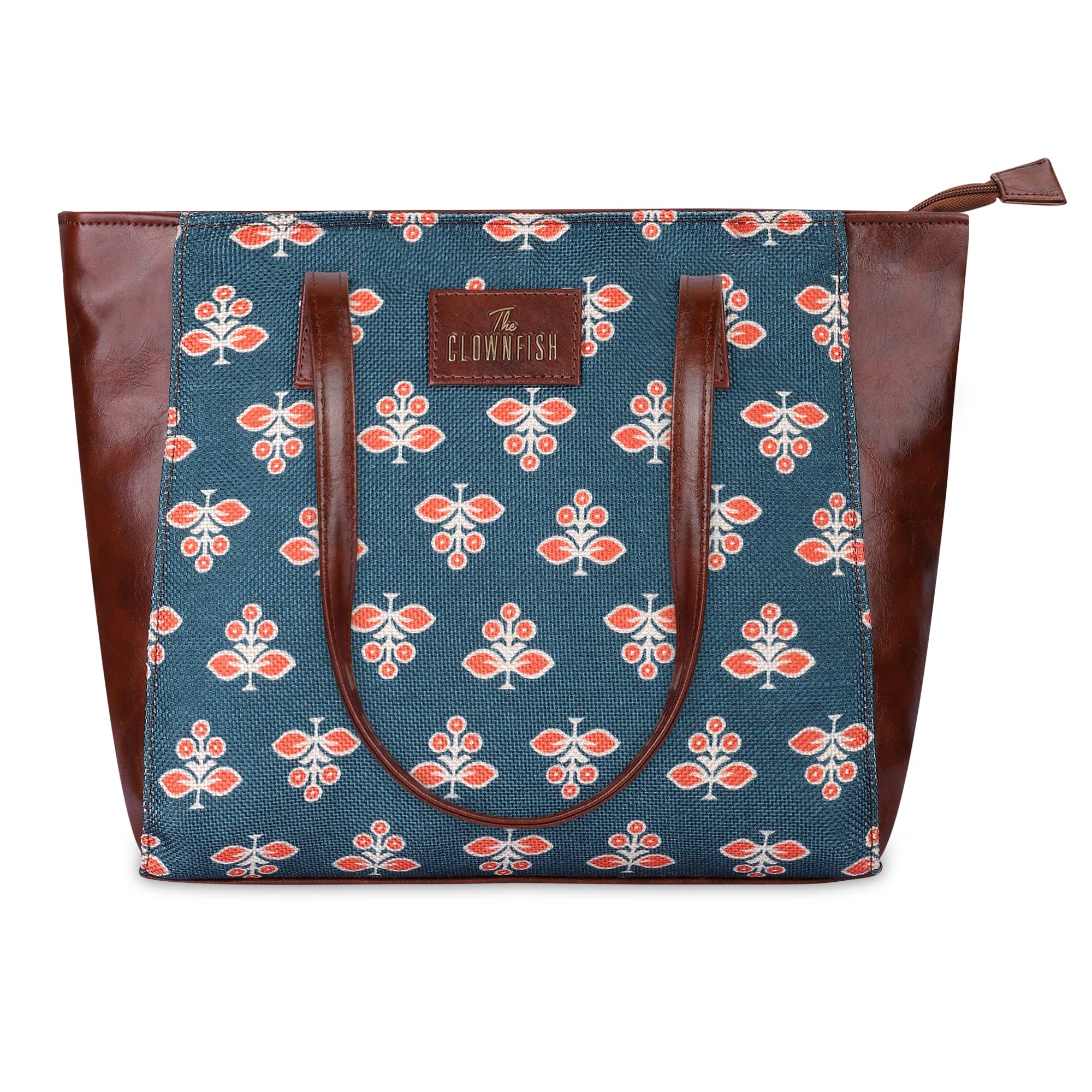the clownfish Valentine Printed Handicraft Fabric & Faux Leather Handbag for Women Ladies Tote for Women College Girls-picture-41