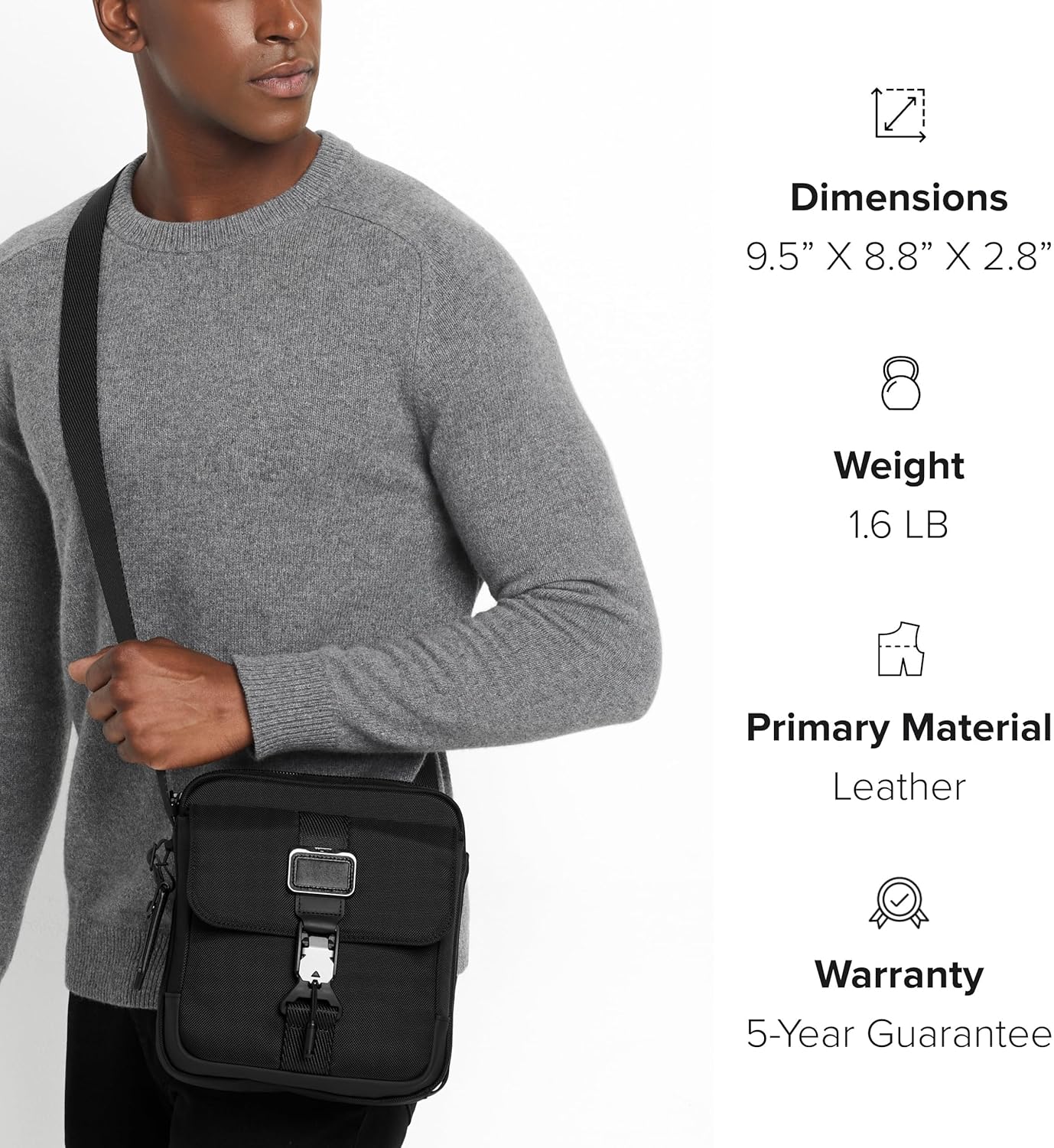 Tumi 0232709 Crossbody Official Authentic Alpha Bravo "Junior" Crossbody - Image 2