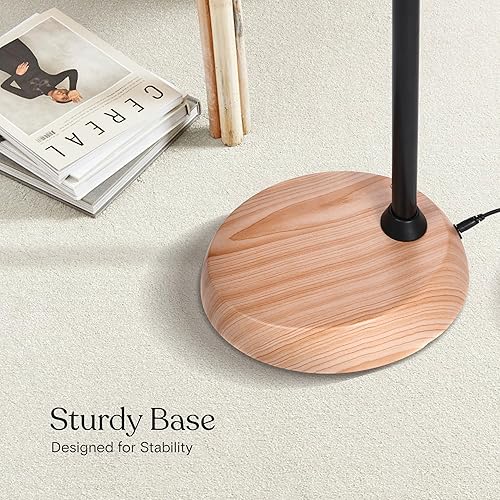 Vista 24 de Brightech Litespan - Lámpara LED de lectura de pie delgada, moderna lámpara alta con cuello de cisne ajustable para salas de estar y oficinas, luz