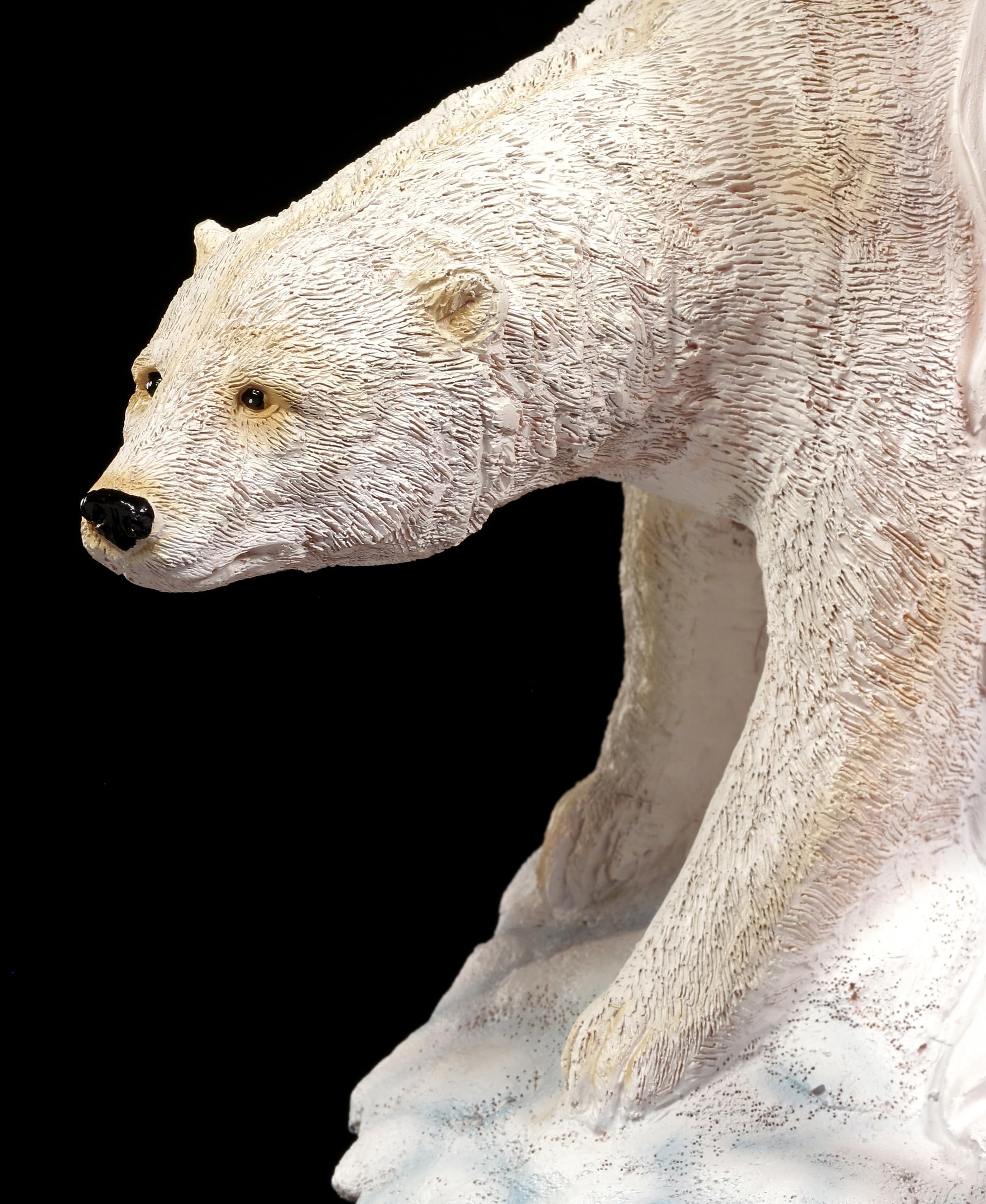 Statuetta di Elfo Milaileé e orso polare, 59 cm, elegante fata invernale con compagno, statuetta decorativa Fantasy Fata Inverno