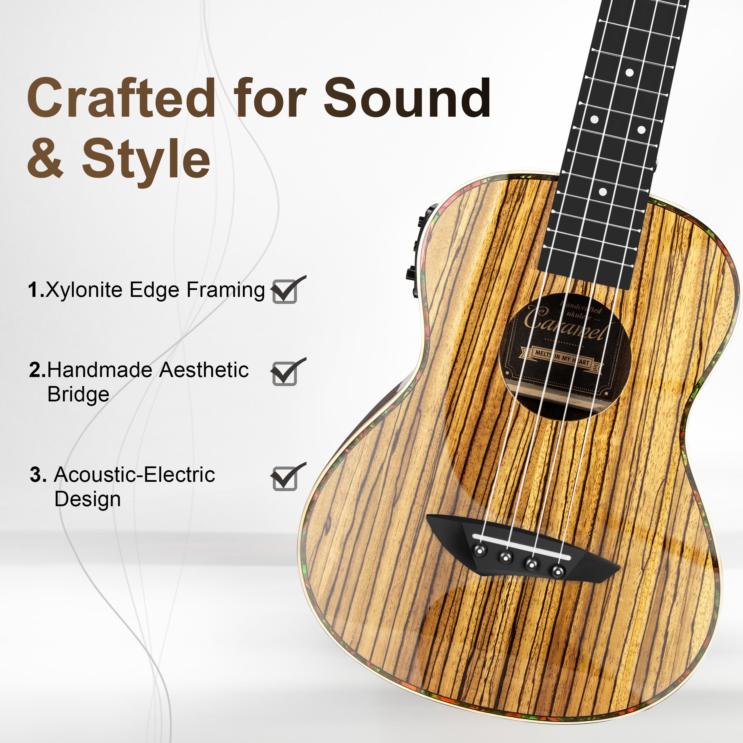 Amazon.co.jp: Caramel 66.0 cm CT103 ゼブラウッド ハイグロス テナー