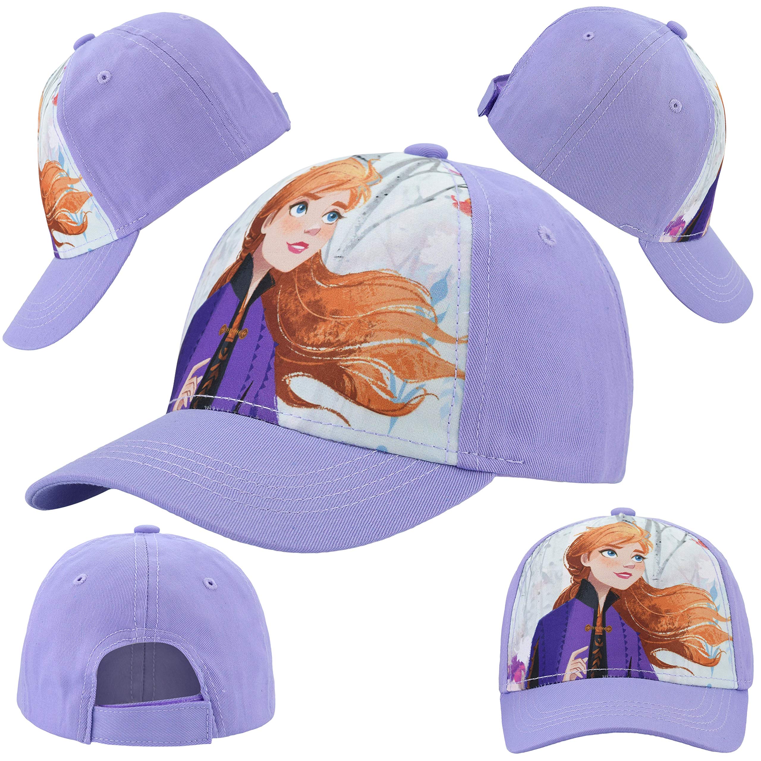 Licensed Kids Girl Baseball Cap, Summer Sun Hat Frozen, Minnie Mouse, Shimmer & Shine 3+y (Frozen (Purple))