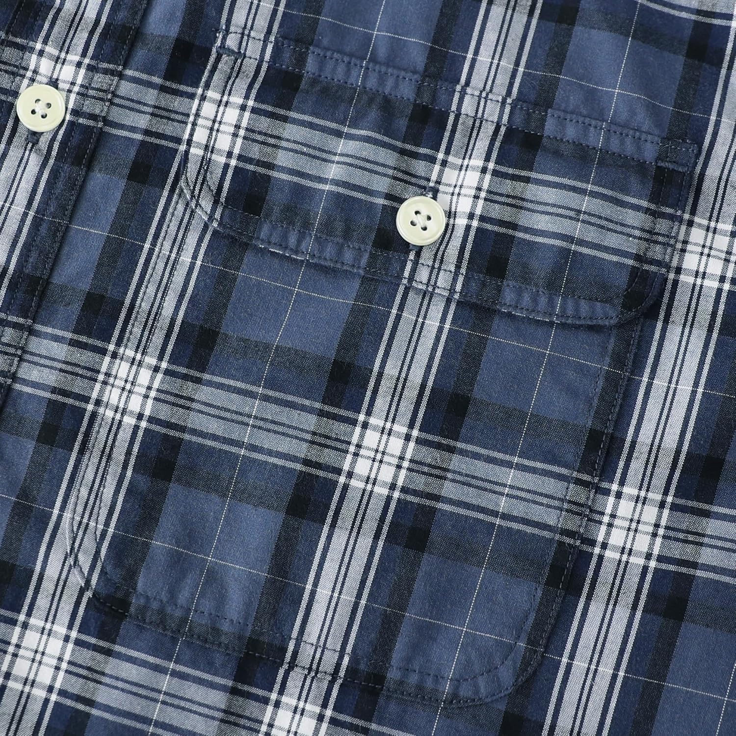 Dubinik® Mens Long Sleeve Button Down Shirts Casual Plaid Shirt with Practical Double Pockets Comfortable and Soft - Image 4