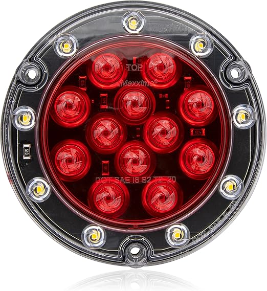 Maxxima M85417R Red LED Ultra Thin Round Hybrid Lightning