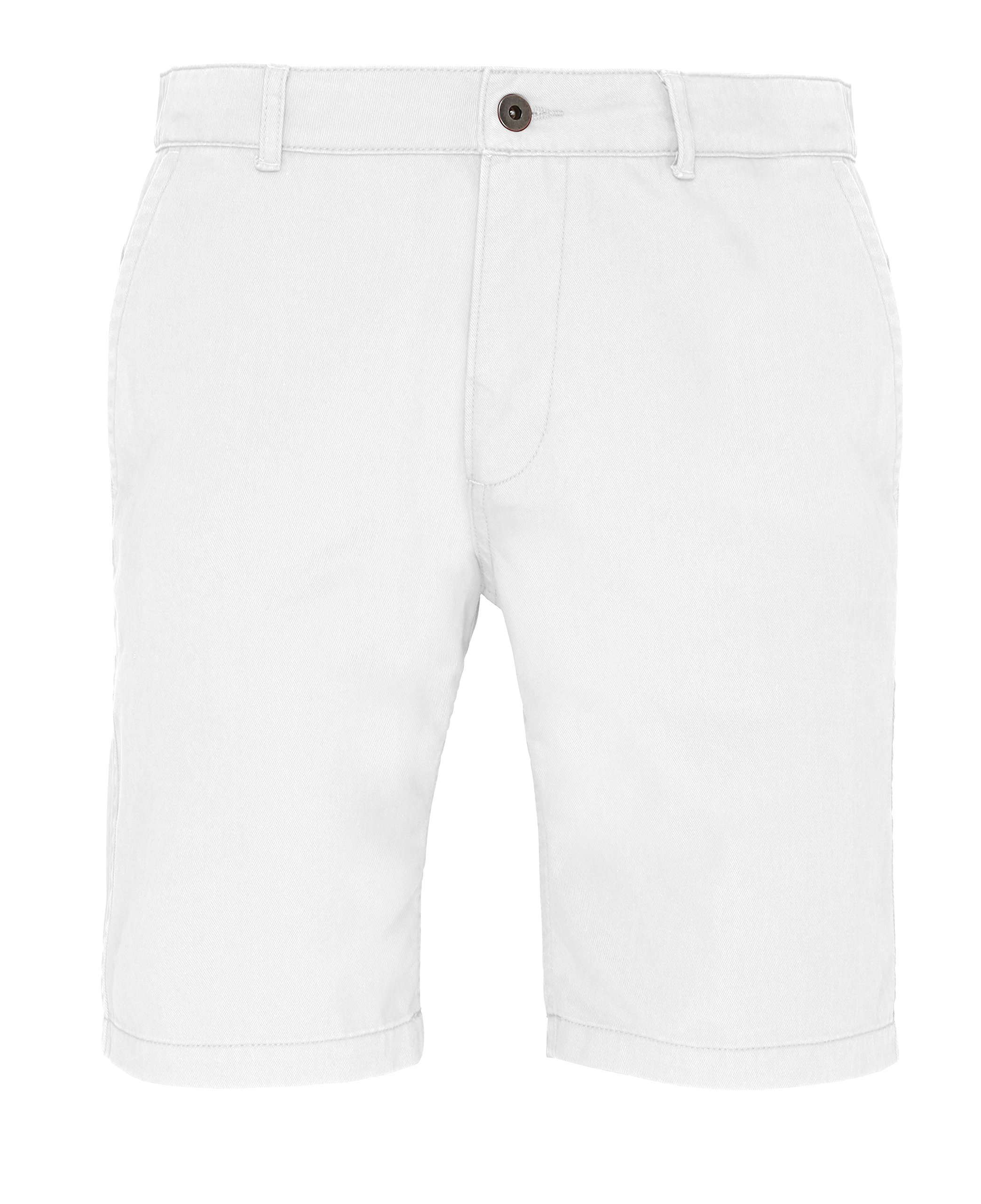 Asquith And Fox Men's White Asquith & Fox Chino Shorts. Sizes Xs - 4XL (Large 36, )