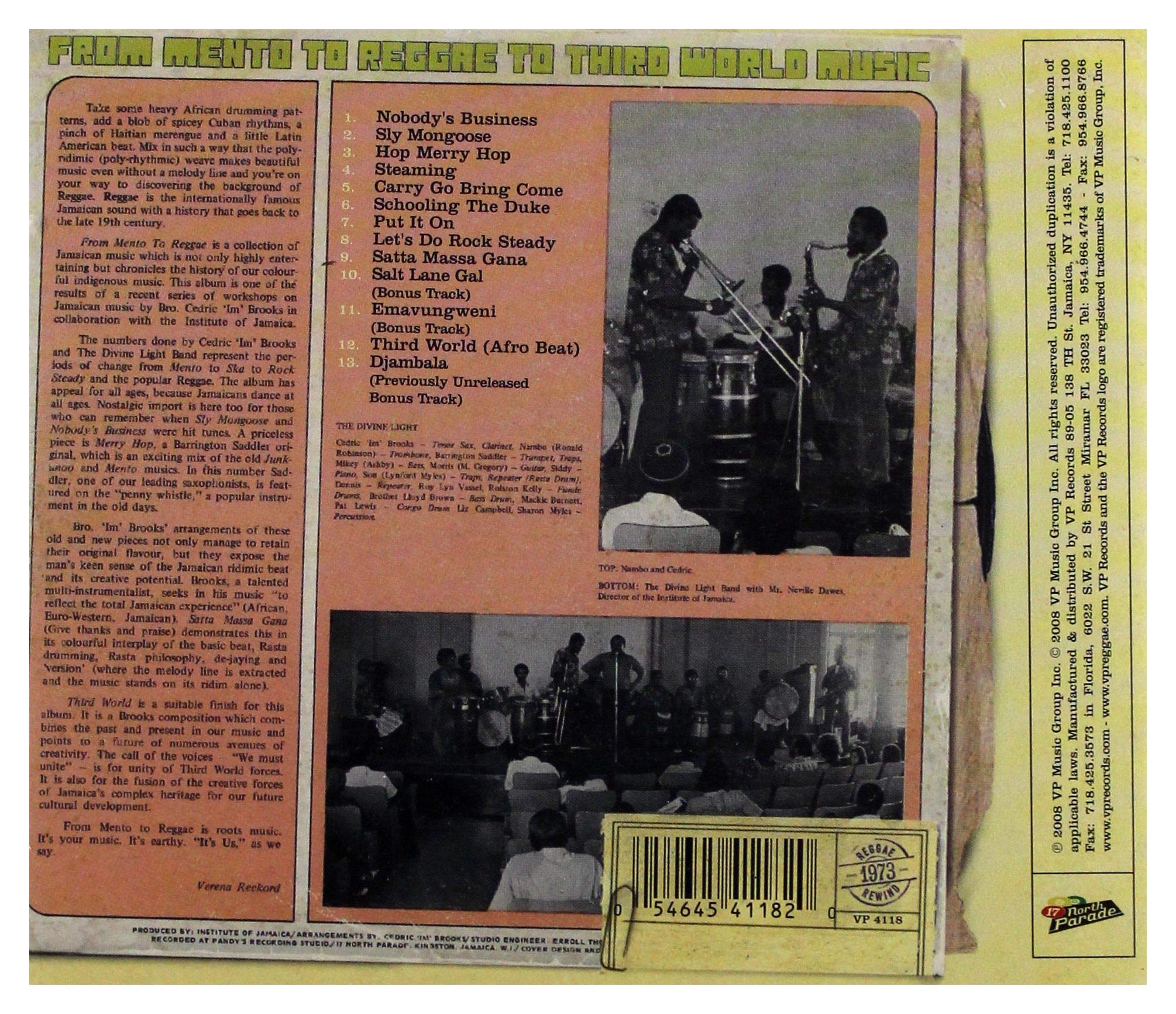 From Mento To Reggae To Third World Music