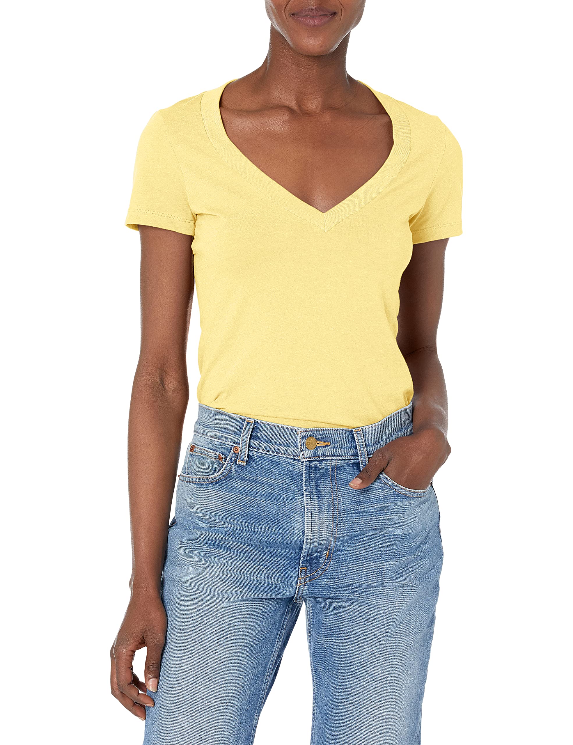 Girl's Deep V-neck T-shirt