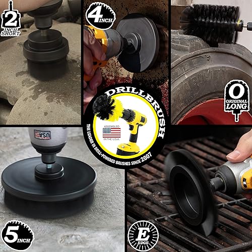 Miniatura 2 de Useful Products - Juego de 5 cepillos de limpieza ultra rígidos Black Drillbrush - Cepillo de metal para alternativa de taladro - Cepillo de